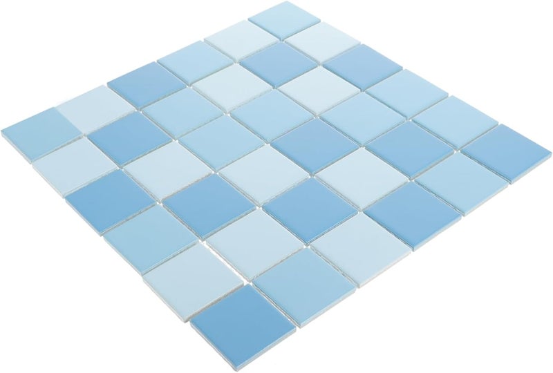 IMIKEYA Ceramic Mosaic Tile for Swimming Pool Kitchen Backsplash Decorative Wall Pool Tiles Unique Design for Bathroom Outdoor Use - Image 1