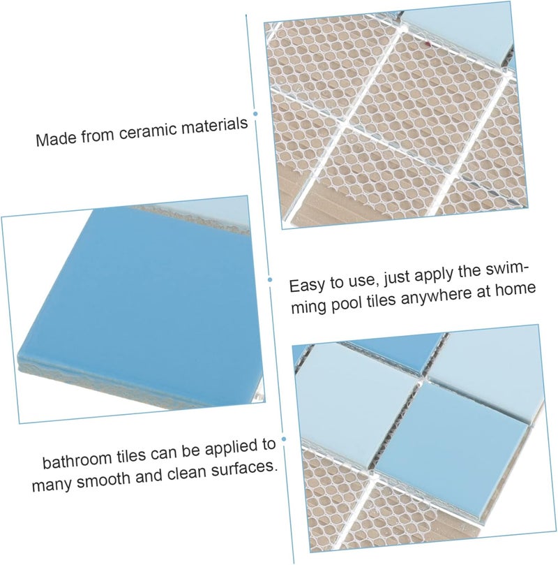 IMIKEYA Ceramic Mosaic Tile for Swimming Pool Kitchen Backsplash Decorative Wall Pool Tiles Unique Design for Bathroom Outdoor Use - Image 4