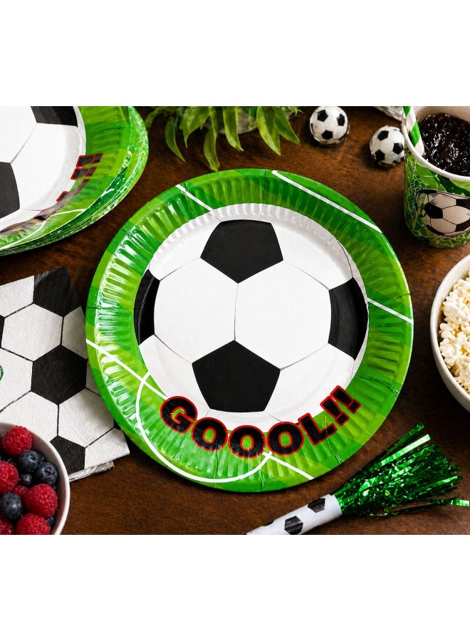 Toyland Football Theme Disposable Paper Plates – 6 Pcs Set, GOOOL Design Party Plates for Birthday & Events - Image 3