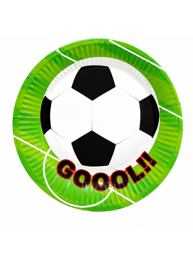 Toyland Football Theme Disposable Paper Plates – 6 Pcs Set, GOOOL Design Party Plates for Birthday & Events - Image 2