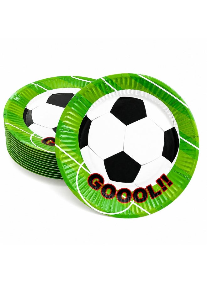 Toyland Football Theme Disposable Paper Plates – 6 Pcs Set, GOOOL Design Party Plates for Birthday & Events - Image 1