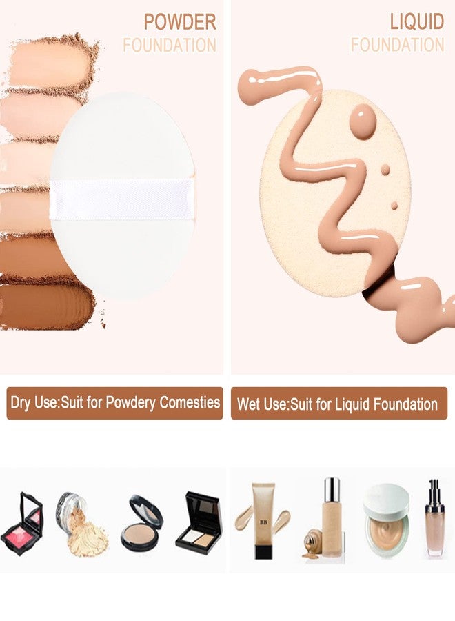 DonLeeving Luckycivia 30 Pieces 2.2 Inch Cosmetic Powder Puff, Soft Sponge Foundation Makeup Tool, BB Cream Foundation Sponge Air Powder Puff, for Loose Powder, Face Powder and Foundation Powder - Image 3