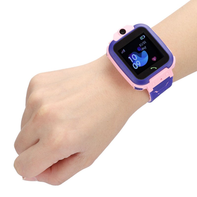 Kids Smart Watch Pink Silicone ABS Strap 7-Day Standby Fast Response Waterproof GPS Tracker Watch for Children - Pedometer One-Touch Friend Matching Smartwatch for Boys and Girls - Image 4
