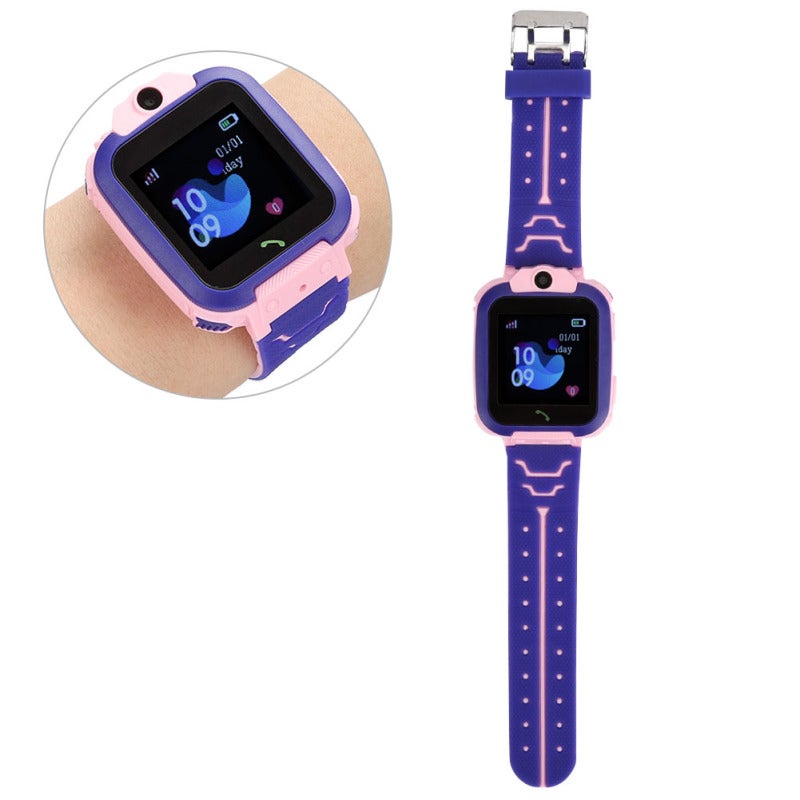 Kids Smart Watch Pink Silicone ABS Strap 7-Day Standby Fast Response Waterproof GPS Tracker Watch for Children - Pedometer One-Touch Friend Matching Smartwatch for Boys and Girls - Image 2