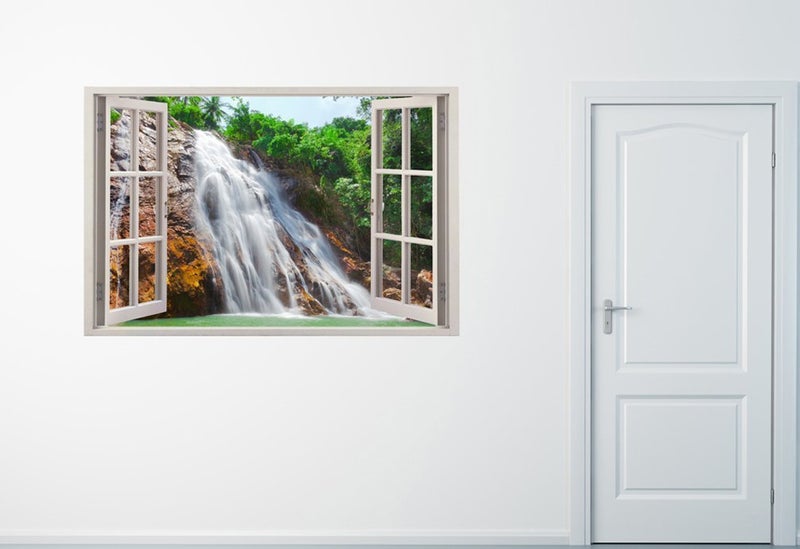 Paper Plane Design PAPER PLANE DESIGN Nautical Waterfall Nature Vinyl Wall Decal Sticker (Vinyl, 90 cm x 0.625 cm x 60 cm, Multicolour)  - Image 2