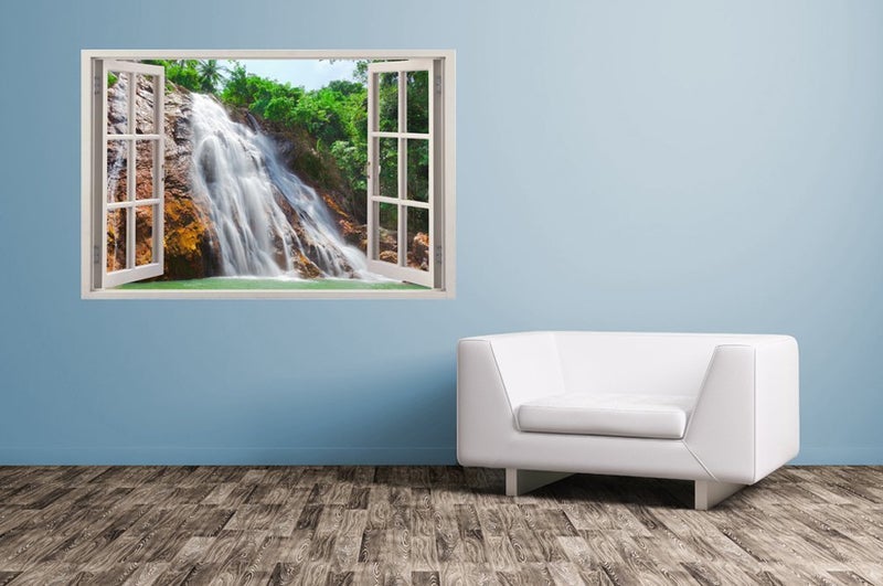 Paper Plane Design PAPER PLANE DESIGN Nautical Waterfall Nature Vinyl Wall Decal Sticker (Vinyl, 90 cm x 0.625 cm x 60 cm, Multicolour)  - Image 5