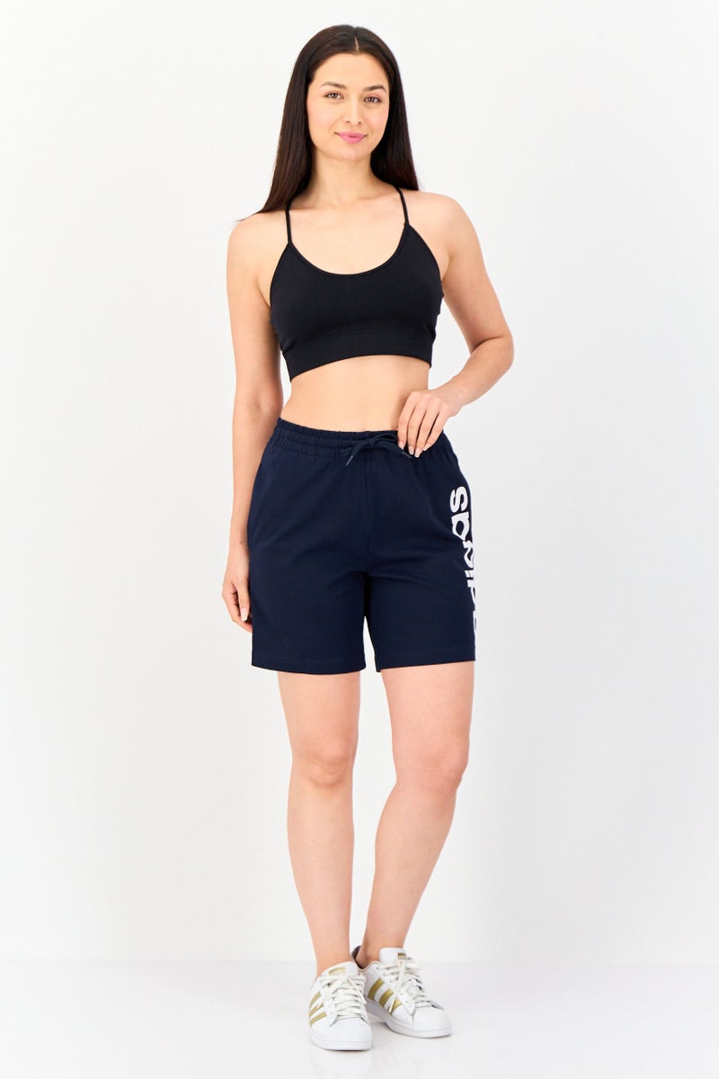 Adidas Women Sportswear Fit Outdoor Shorts, Navy  - Image 4