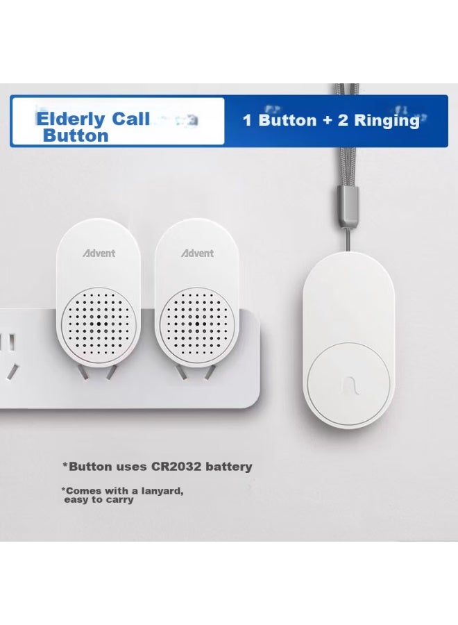 Advent G-313h Wireless Doorbell, Smart Home Doorbell For Elderly, Hoal Bed Call Button, One-to - Image 1