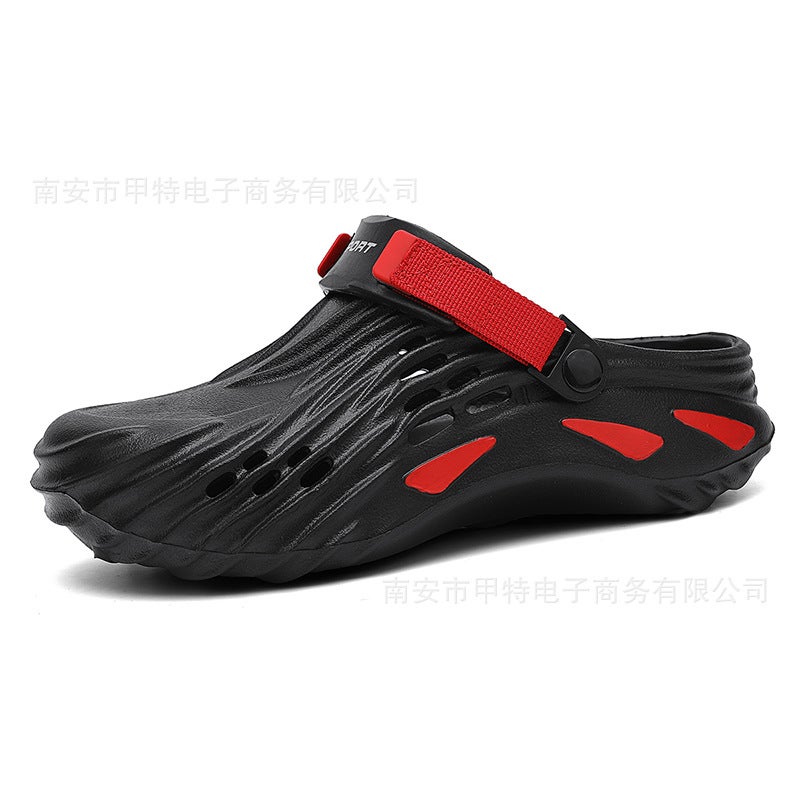 Lightweight Breathable Clogs With A Soft Feel, Closed-Toe Large Size Beach Shoes, Casual Sandals For Men - Image 1