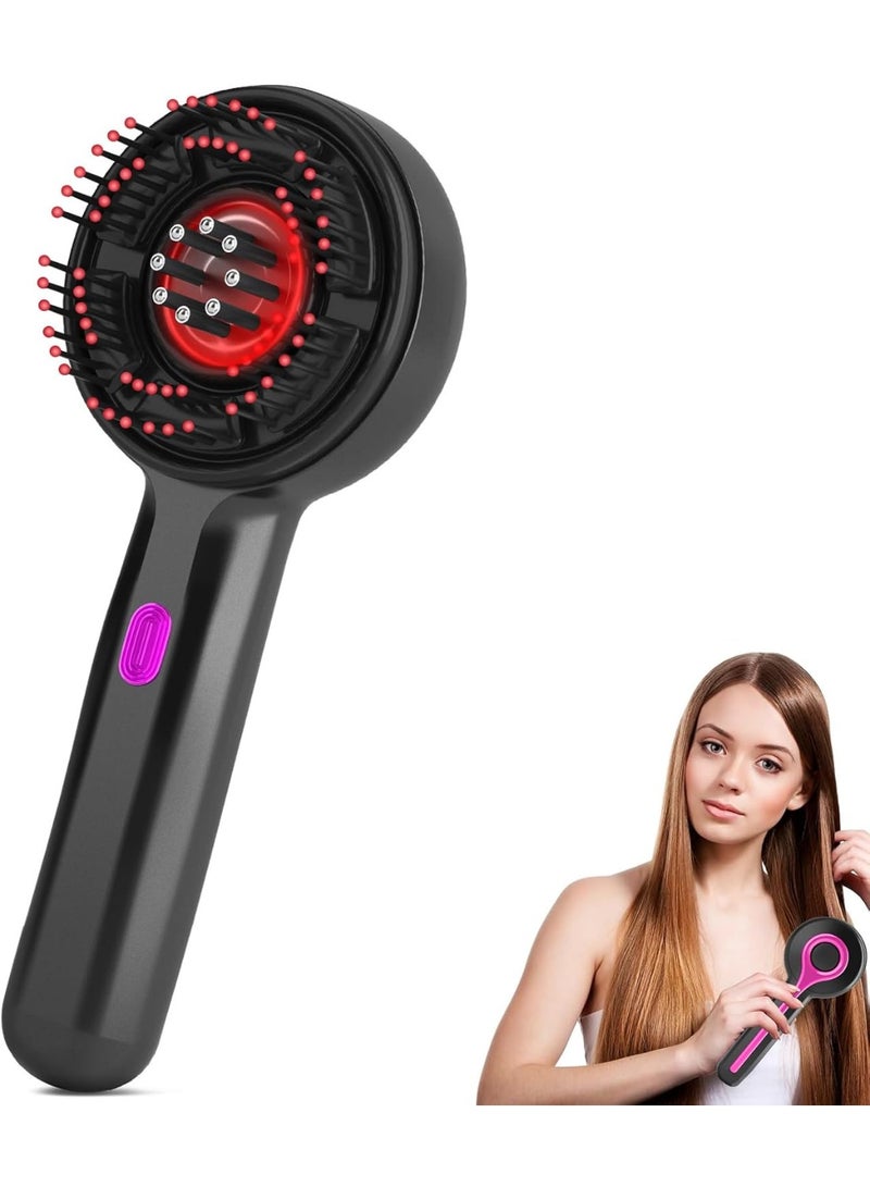جهاز تدليك كهربائي للرأس، فرشاة تدليك فروة الرأس 2 في 1 كهربائية مع موزع زيت للشعر، فرشاة تدليك الرأس بضوء أحمر، كهربائية، 3 أوضاع للتدليك والعناية بفروة الرأس - Image 1