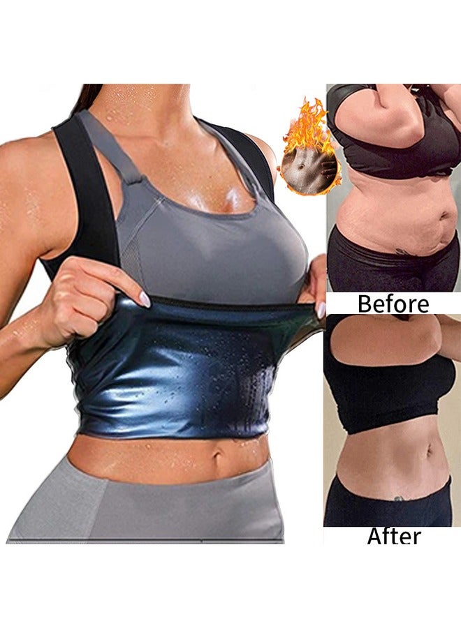EELHOE Women's Slimming Body Shaper Sauna Vest Women's Corset, Sweat Shaping Garment, Yoga Wear, Fitness Tummy Sweat Vest - Image 1