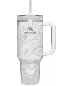 Stanley Quencher H2.0 FlowState 40 oz Vacuum Insulated Tumbler – Rose Quartz Swirl Travel Mug with Reusable Lid and Straw for Water, Coffee, Smoothies, and Iced Tea – Durable, Stylish, and Leakproof  - Image 2
