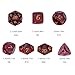 UDIXI 7Piece Red Glass DND Dice Set MultiFaceted DiamondCut Glass DD Dice for RPG Tabletop Games - Image 4