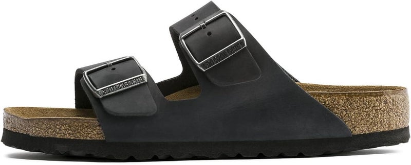BIRKENSTOCK صنادل بيركنستوك أريزونا ببطانة ناعمة للنساء - زيتون أسود - Image 1