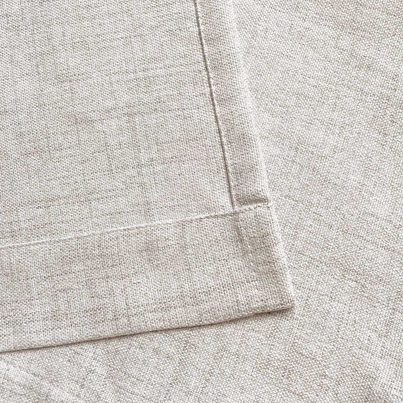 Oindec 2 Pack Faux Linen Valance for Windows Kitchen Living Room Valances Rod Pocket Farmhouse Country Rustic Bathroom Small Window Treatment (54x15 inch, Natural) - Image 5