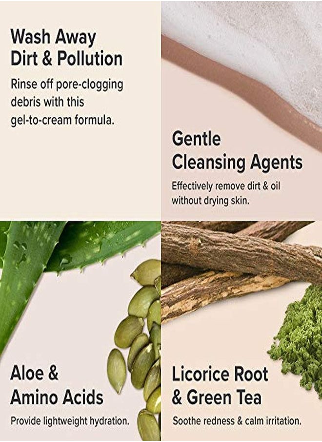 PAULA'S CHOICE Defense Hydrating GelToCream Facial Cleanser With Green Tea Licorice Aloe & Soy AntiPollution And Free Radical Damage Protection For All Skin Types 6.7 Ounce Bottle  - Image 3