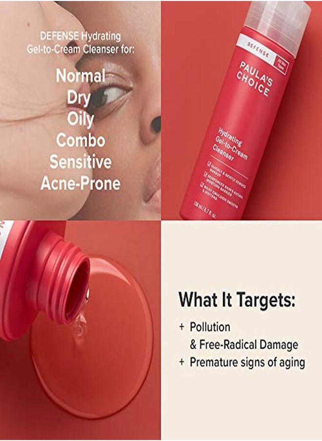 PAULA'S CHOICE Defense Hydrating GelToCream Facial Cleanser With Green Tea Licorice Aloe & Soy AntiPollution And Free Radical Damage Protection For All Skin Types 6.7 Ounce Bottle  - Image 4
