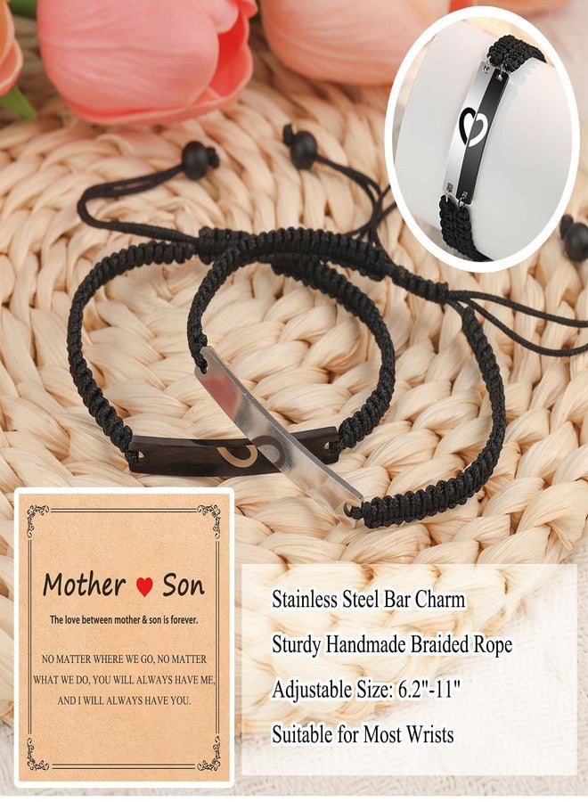 CXLDTE Gifts for Mom from Son, Mother Mom and Son Bracelets Birthday Baptism Valentine's Day Christmas Back to School First Day of Kindergarten Gifts for Teen Teenage Boys Kids - Image 2