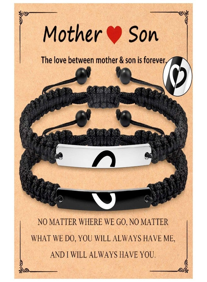 CXLDTE Gifts for Mom from Son, Mother Mom and Son Bracelets Birthday Baptism Valentine's Day Christmas Back to School First Day of Kindergarten Gifts for Teen Teenage Boys Kids - Image 1