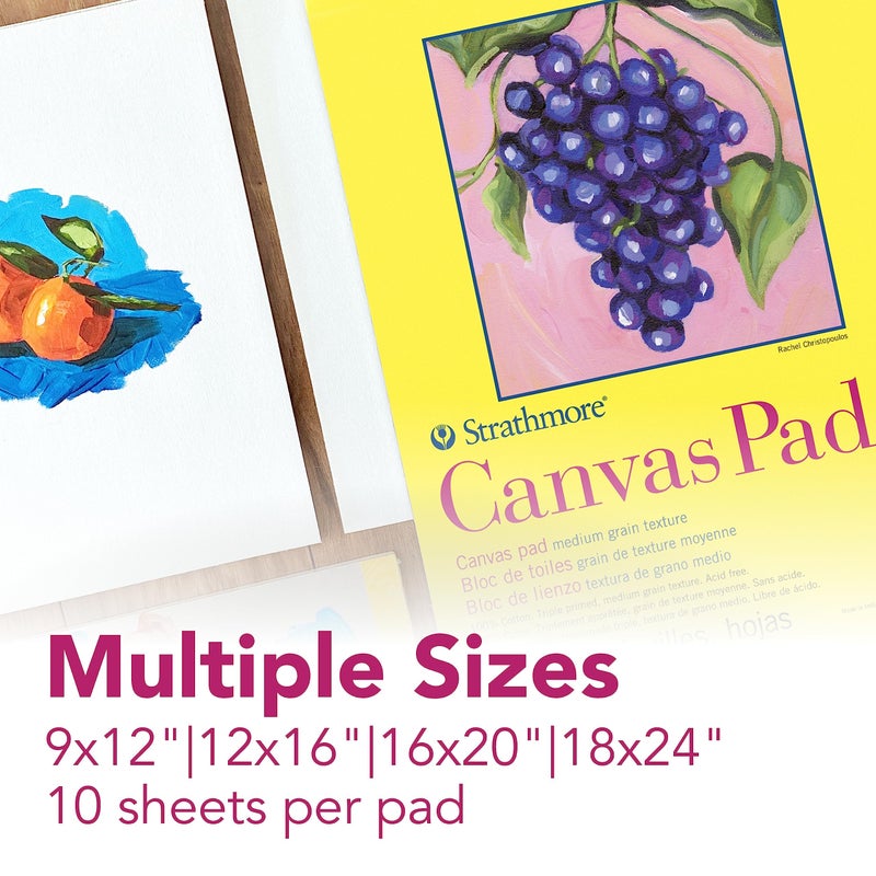 Strathmore 300 Series, Canvas Pad, 18x24 inch, 10 Sheets – Triple Primed, 100% Cotton Canvas, Plein Air Artists, Acrylic Paint and Oil Paint - Image 5