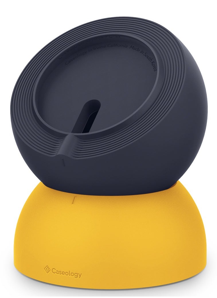 Caseology Nano Pop Stand for MagSafe Charger – Compatible with iPhone 15/14/13/12 Series, Soft-Touch Silicone Desk Dock, Pop-Art Design, Ideal Viewing Angle – Blueberry Navy