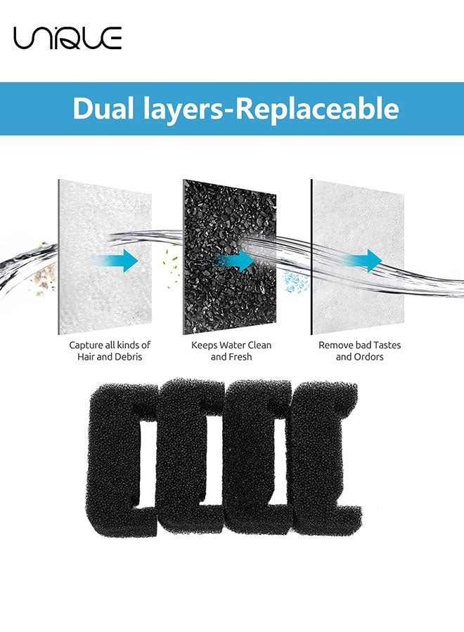 يونيك 10 قطع - فلتر إسفنجي لاستبدال نافورة مياه القطط، فلتر إسفنجي لشرب الحيوانات الأليفة في نافورة الكلاب - Image 3