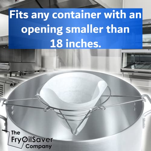 Chef-Master Fryer Oil Filter Stand with Folding Arms to Attach to Deep Fryers, Cooking Oil Filter Holder, Maple Syrup Cone Filter Stand, Model 90073, 7.68 x 9.25 x 9.25" - Image 2