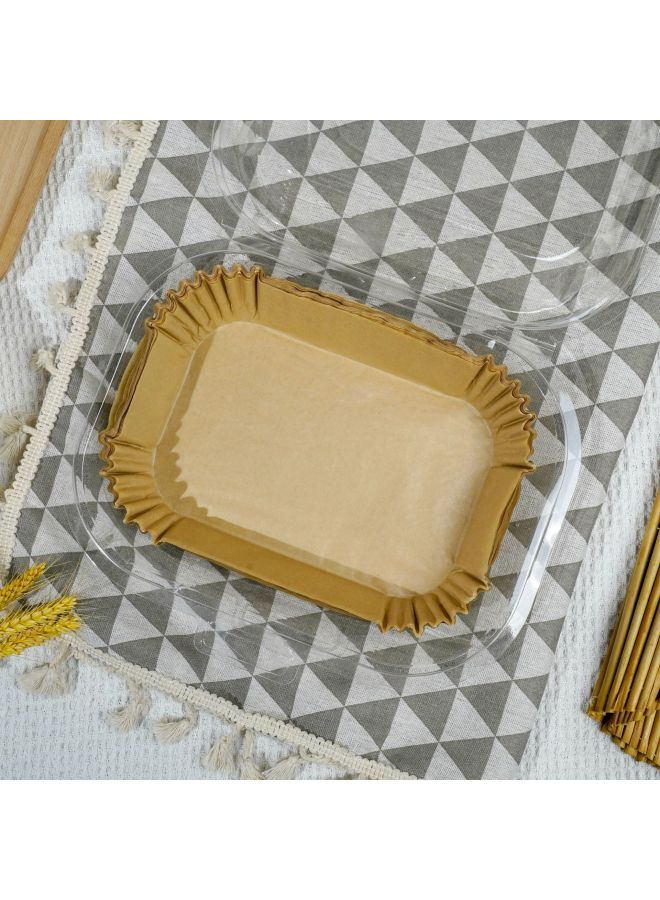 Special Pad Paper For Air Fryer Disposable Household Baking Paper Special Paper Plate For Air Fryer Paper Oil Absorbing Food-Color:True Color-Specifications:200 Rectangular 11*21*5 Plastic Bags - Image 1