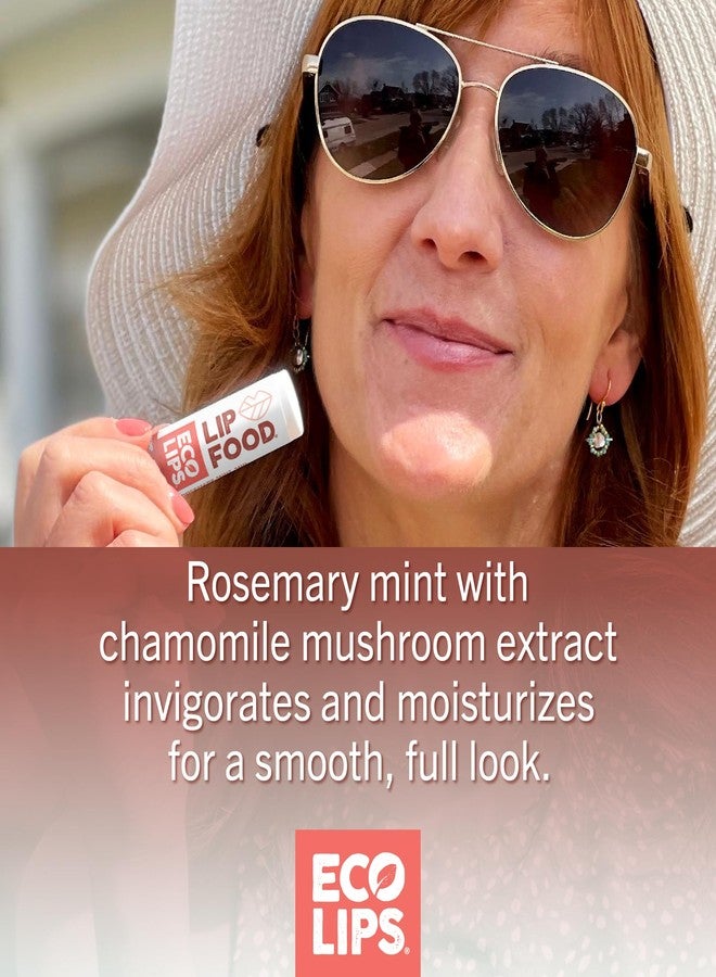 Eco Lips Lip Food - Organic Lip Balm (Plump), Rosemary Mint Flavor 3-pack - Image 2