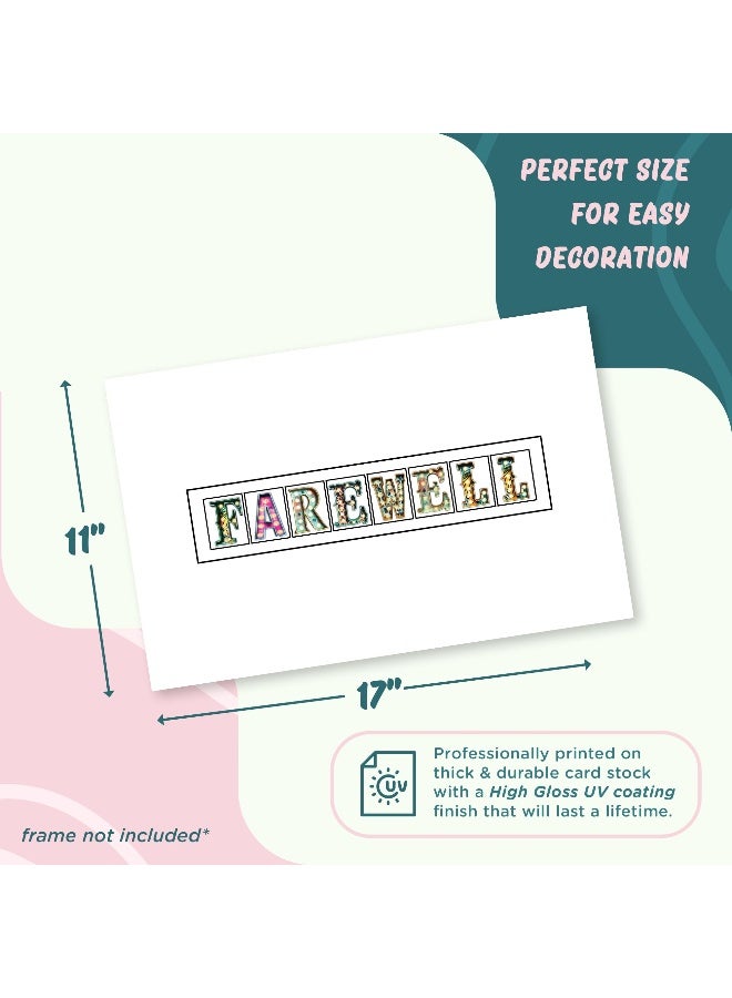 L & O Goods L&O Goods Going Away Party Decorations|Creative Farewell Party Decorations | Large Group Signature Goodbye Or Moving Card | Wall Art Poster for Men, Women, Coworker, Or Friend | 11x17 Inch (Unframed) - Image 3