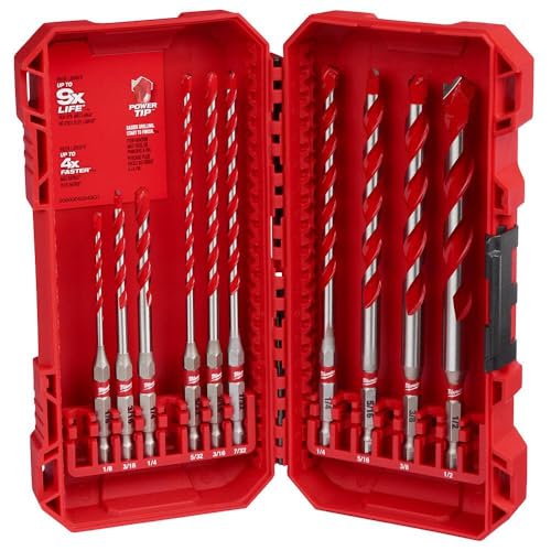 Milwaukee Electric 10PC Shockwave Impact Duty Carbide Hammer Drill B - Image 1