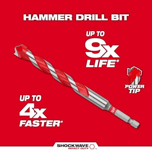 Milwaukee Electric 10PC Shockwave Impact Duty Carbide Hammer Drill B - Image 3