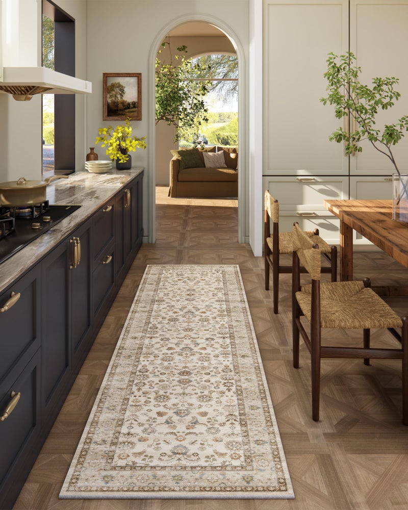 palohom Washable Kitchen Rug Runners for Hallways: 2'x6' Bedroom Runner Rug Non Slip Low-Pile Stain Resistant Soft Indoor Floor Carpet Runner for Indoor Entryway Hallways Kitchen Laundry Room Farmhouse - Image 1