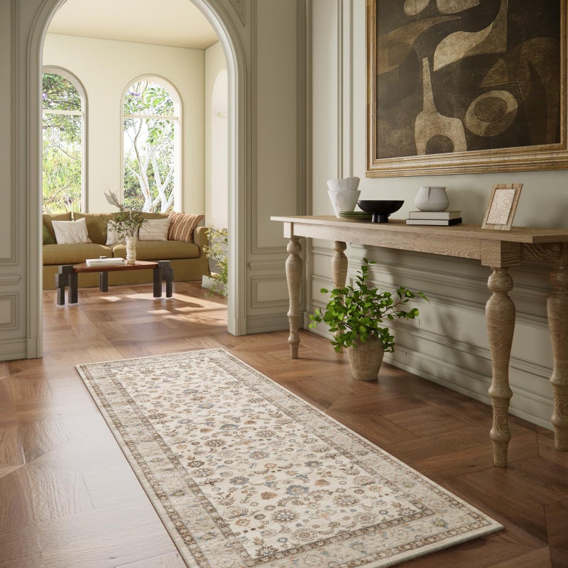 palohom Washable Kitchen Rug Runners for Hallways: 2'x6' Bedroom Runner Rug Non Slip Low-Pile Stain Resistant Soft Indoor Floor Carpet Runner for Indoor Entryway Hallways Kitchen Laundry Room Farmhouse - Image 2