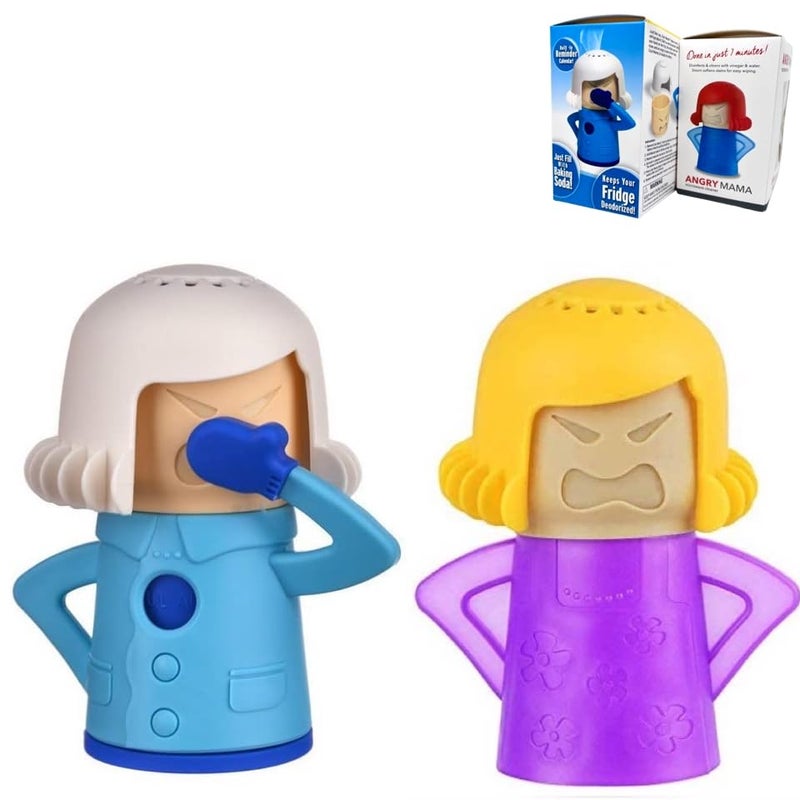 Cool Kitchen Angry Mama Microwave Cleaner, Cool Mama Fridge Odor Absorber Deodorizer Gift Boxed (Yellow) - Image 5