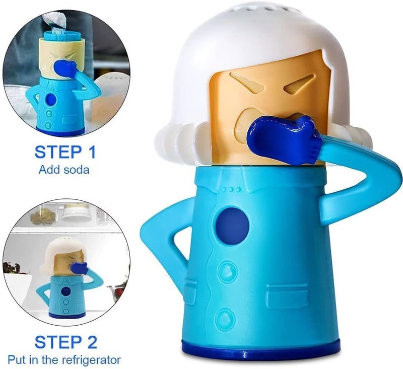 Cool Kitchen Angry Mama Microwave Cleaner, Cool Mama Fridge Odor Absorber Deodorizer Gift Boxed (Yellow) - Image 3