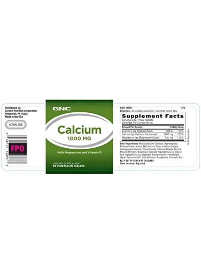 GNC Calcium 1000 Mg - Image 2