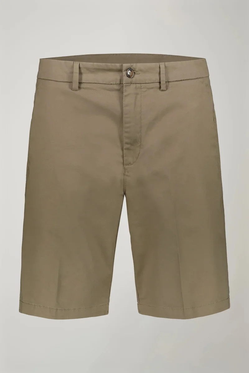 Doppelganger Beige Men's Bermuda shorts classic twill construction regular fit - Taupe for Men | Best Price UAE