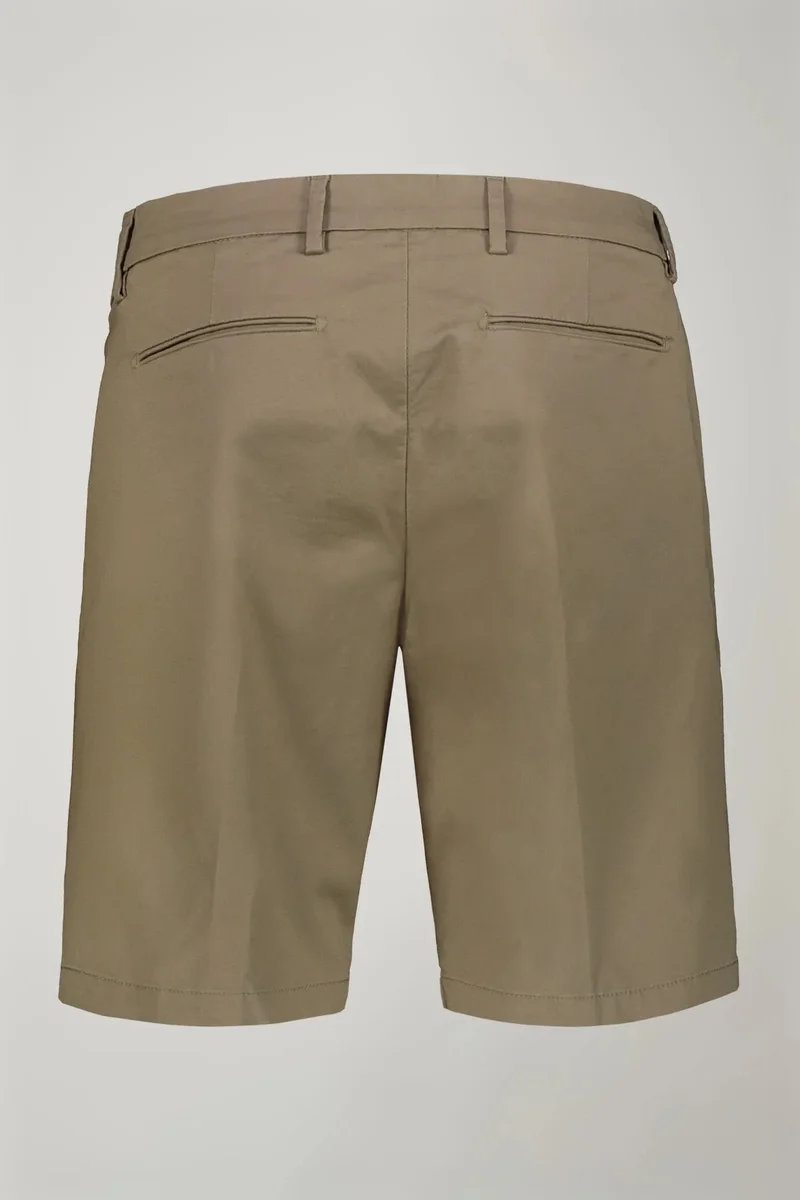 Doppelganger Beige Men's Bermuda shorts classic twill construction regular fit - Taupe for Men | Best Price UAE