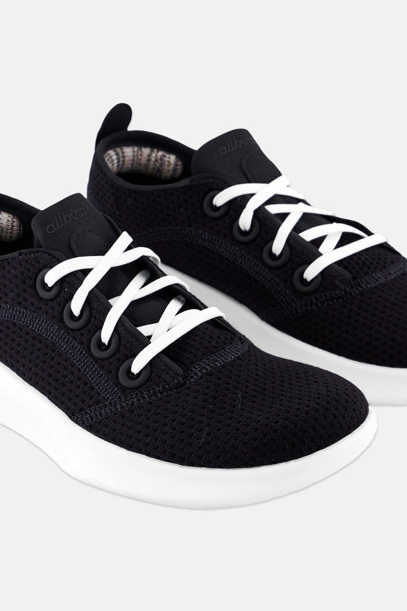 Allbirds Women Wide Lace Up Casual Shoes, Black - Image 3