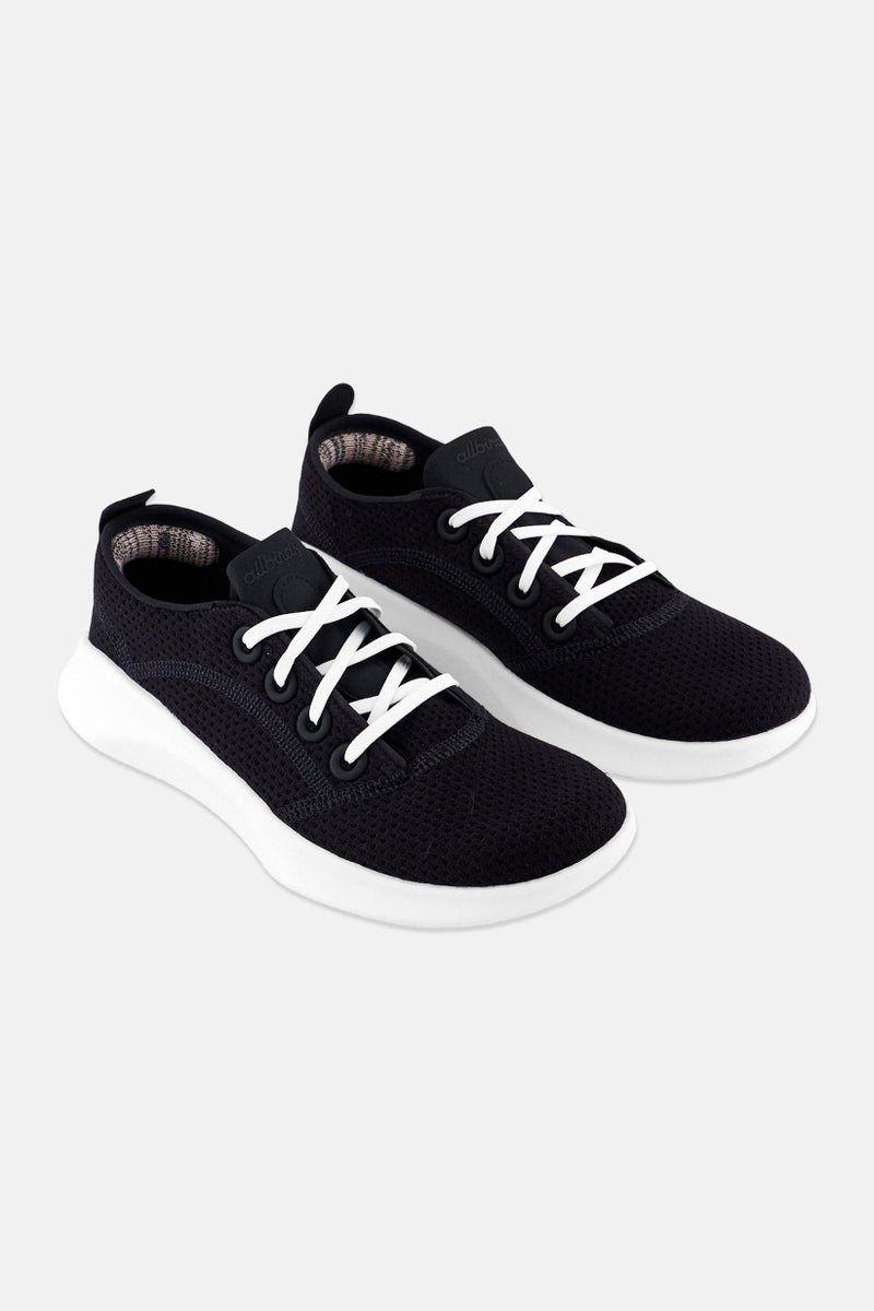 Allbirds Women Wide Lace Up Casual Shoes, Black - Image 1