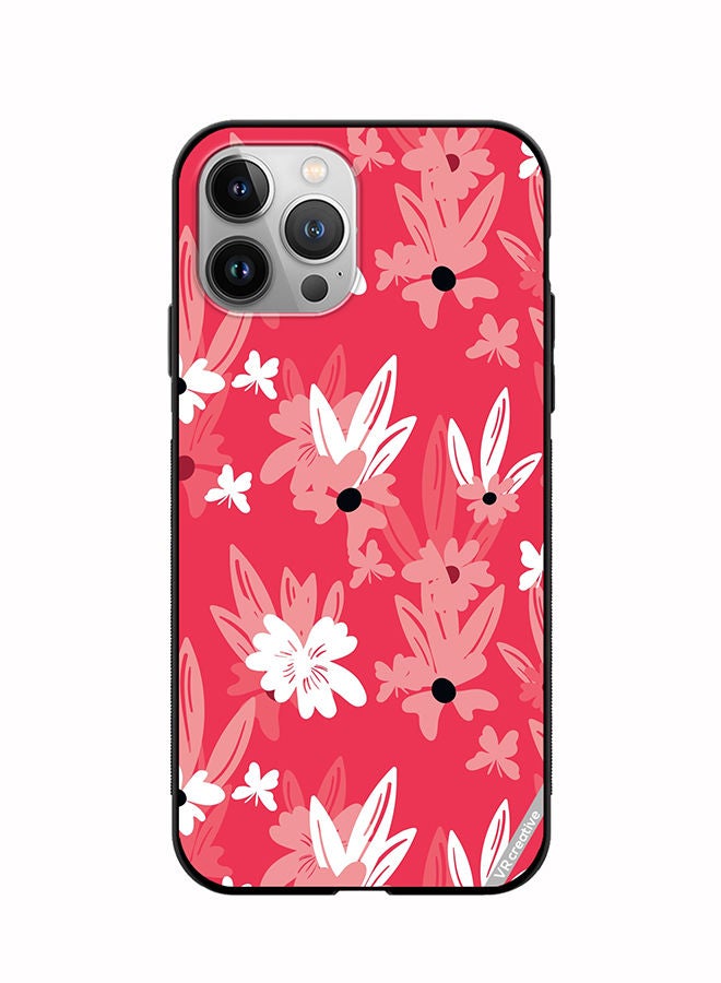 VR CREATIVE Protective Case Cover For Apple iPhone 12 Pro Floral Pattern Based On Traditional Folk Art Ornaments Design Multicolour - Image 1
