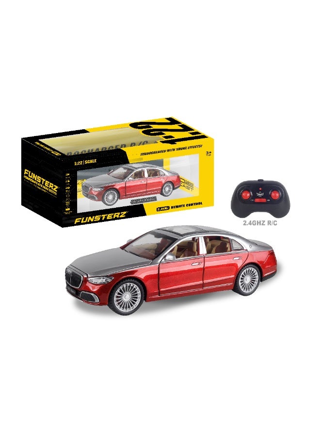 فونسترز سيارة مرسيدس بنز S600 من فانسترز بمقياس 1:22 RC - سيارة مصبوبة بإصدار نادر مع صوت، أضواء، أبواب تفتح، رذاذ، بطارية قابلة لإعادة الشحن، وجهاز تحكم عن بعد كامل الوظائف - Image 1