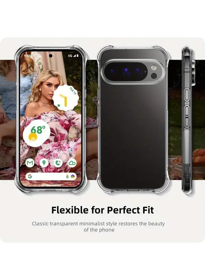 Transparent Flexible TPU Shockproof Case For Pixel 9 Pro XL Anti Yellowing - Image 2