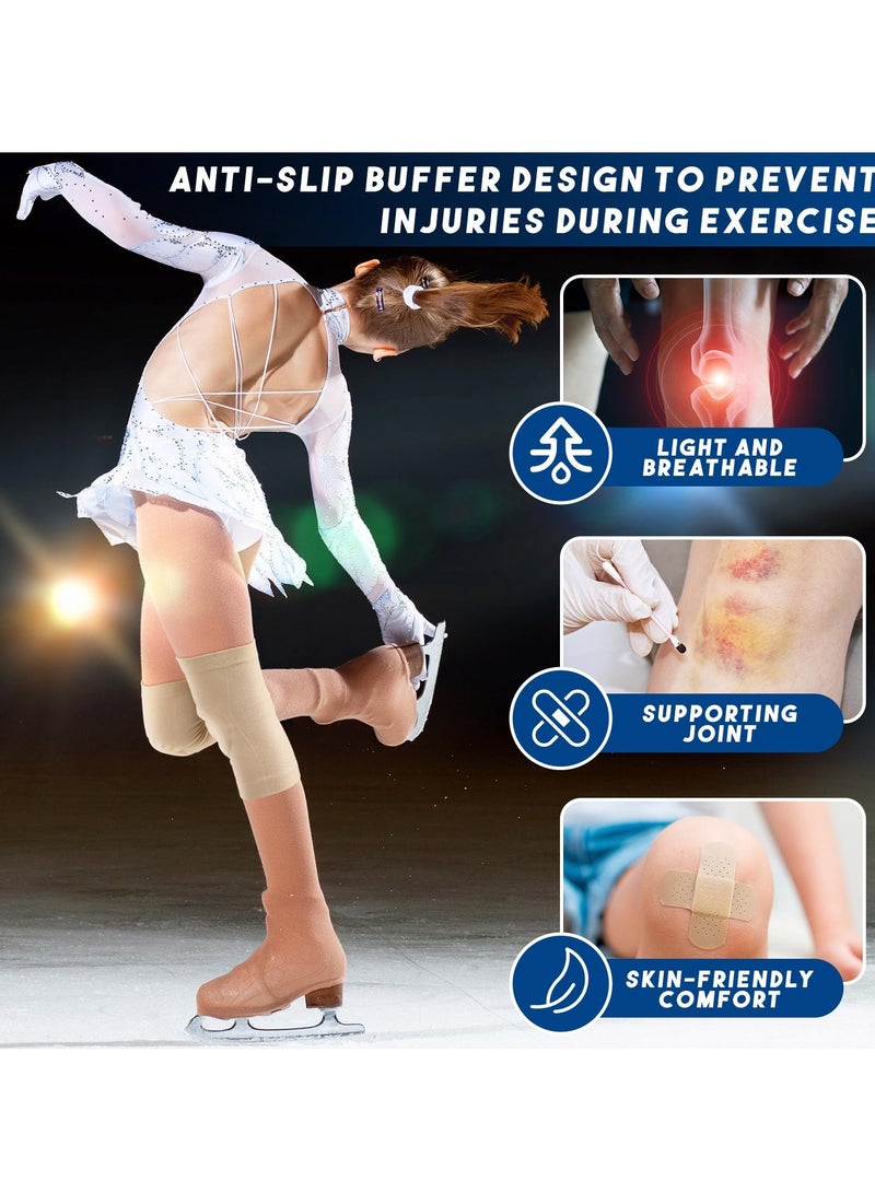 Excefore Gel Knee Pads, 1 Pair Cushion and Support Knee Cap, Figure Skating Gel Knee Pads Cushion and Support Knee Cap for Men Women Adults Youth Kids Dancing, Football Basketball (Size L) - Image 4
