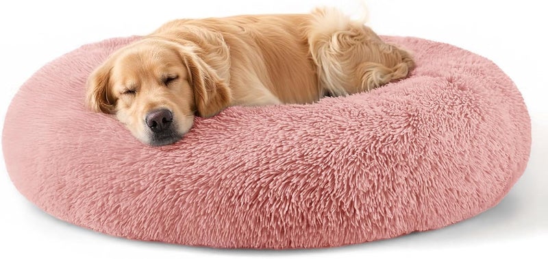 Hoewina Dog Beds Large Sized Dog and Cats, 32in Pet Beds for Large Pet, Washable Indestructible Extra Large Dog Bed (Pink) - Image 1
