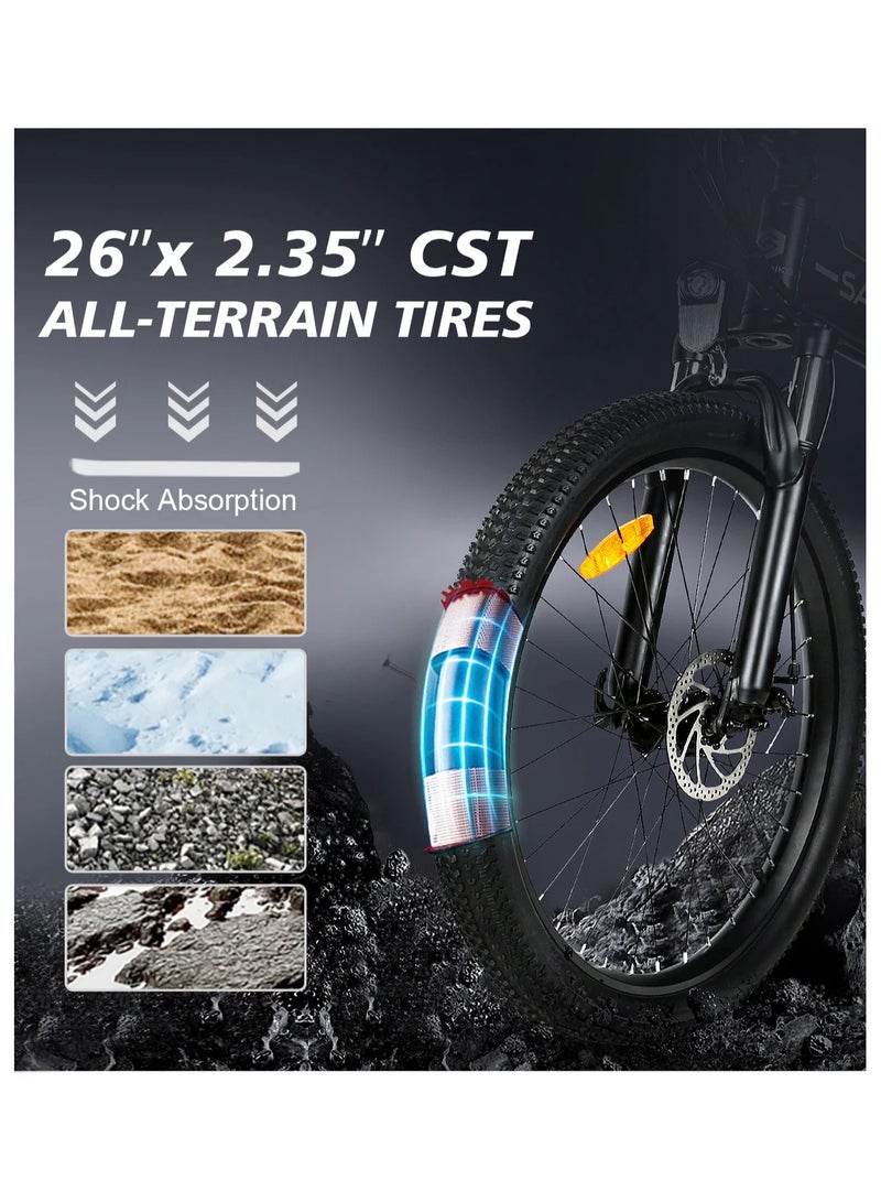 سيم بايك دراجة كهربائية قابلة للطي SAMEBIKE LO26-II-YD مع مكابح هيدروليكية - Image 5