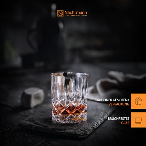 Nachtmann Noblesse 3-Piece Crystal Whiskey Set - 25oz Decanter with Stopper & 10.4oz Tumblers, Luxurious Glassware for Elegant Home Bars & Whiskey Enthusiasts - Modern Glass Collection - Image 5