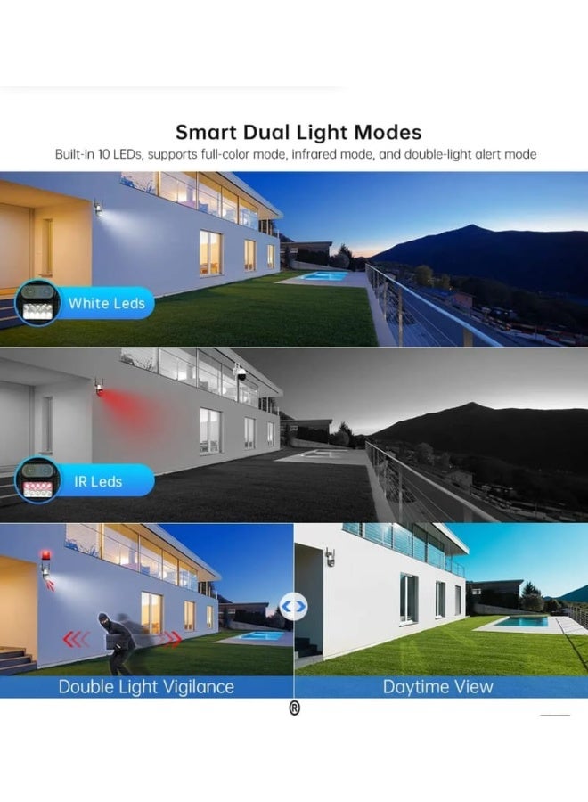 JORTAN 8MP Indoor Outdoor Wi-Fi Security Camera, Full Colour IR Night Vision, 2 way Talking, Motion Detection, Motion Tracking, PTZ Control, 24/7 surveillance Camera, - Image 4