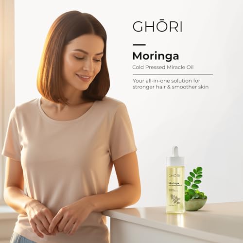 GHORI Moringa Cold Pressed Miracle Oil Hair Growth Frizz Control Clear Skin Rich in Antioxidants Vitamins 2 fl oz 59ml - Image 3